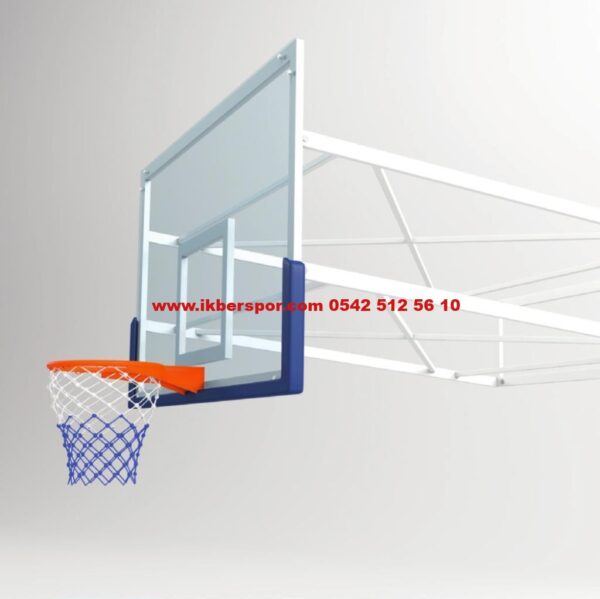 Duvara Monte Basketbol Potası Mekanik Cam Panya 15 Mm Duvara Monte Basketbol Potası Mekanik Cam Panya 15 Mm